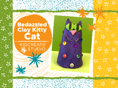 Fun Friday - Bedazzled Clay Kitty Cat (4-9y)